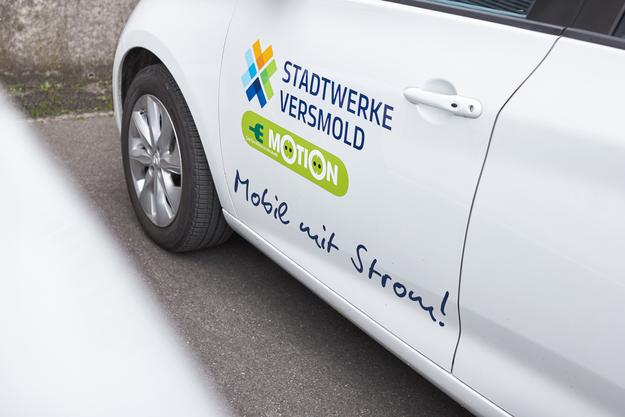 Elektrofahrzeug der Stadtwerke Versmold